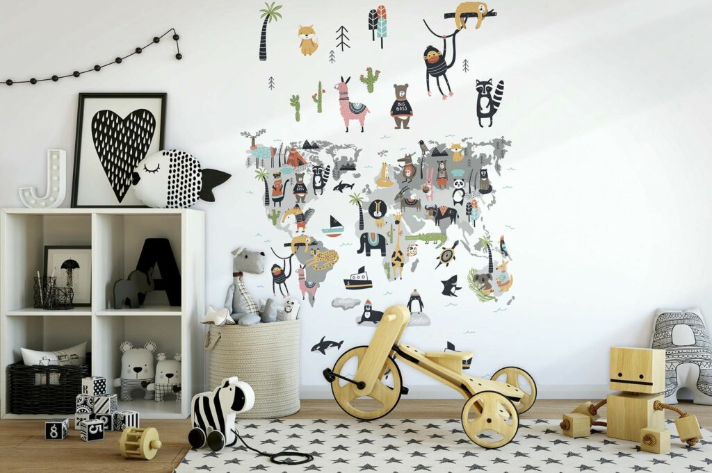 Ihr kinder spiel zimmer mit einer persönlichen Note mit modernen Fototapeten Fototapete