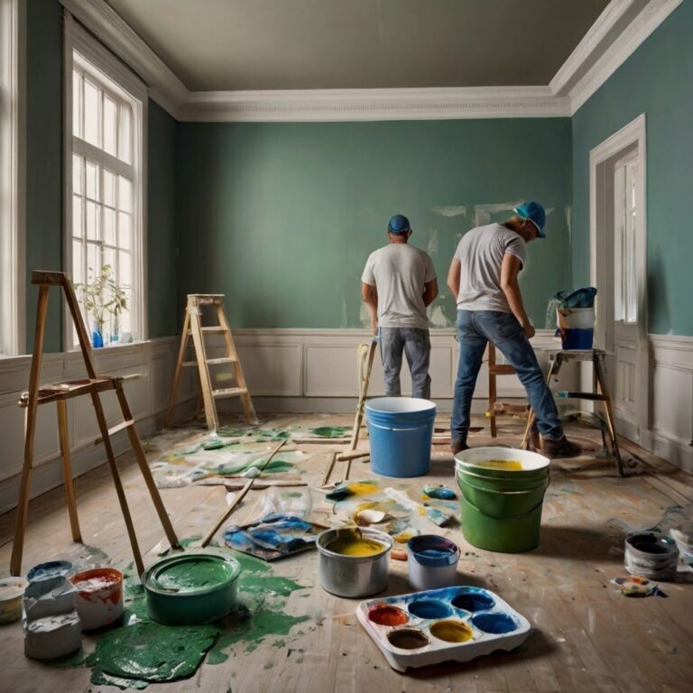 lacke und farbe lackieren und färben man at work in progress in bearbeitung für gemütliche ambiente eickelbaum tapetenhalle