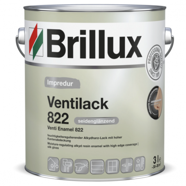 Brillux Impredur Ventilack 822 Venti Enamel Seidenglanz 3 Liter